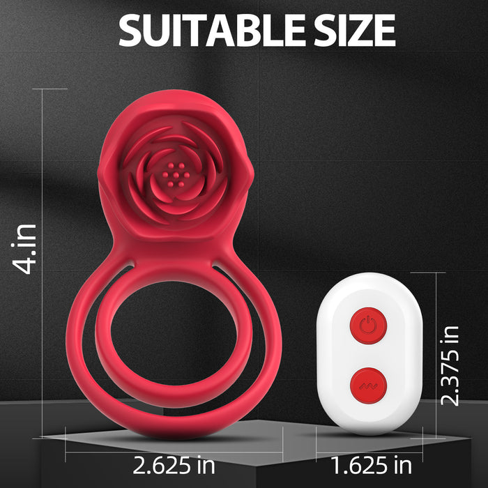 Rose Vibration Penis Ring & Clit Stmulator