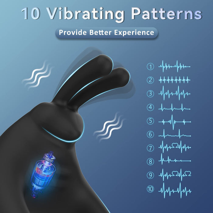 Rabbit Vibrating Cock Ring with Clitoral Vibrator | DOPAMINE