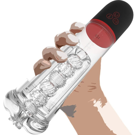 Male masturbator vacuum automatic penis enlargement device