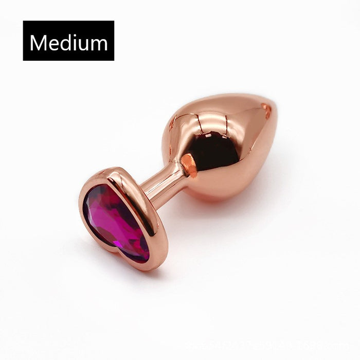 Rose Gold Heart-shaped Metal Anal Plug Sex Toys