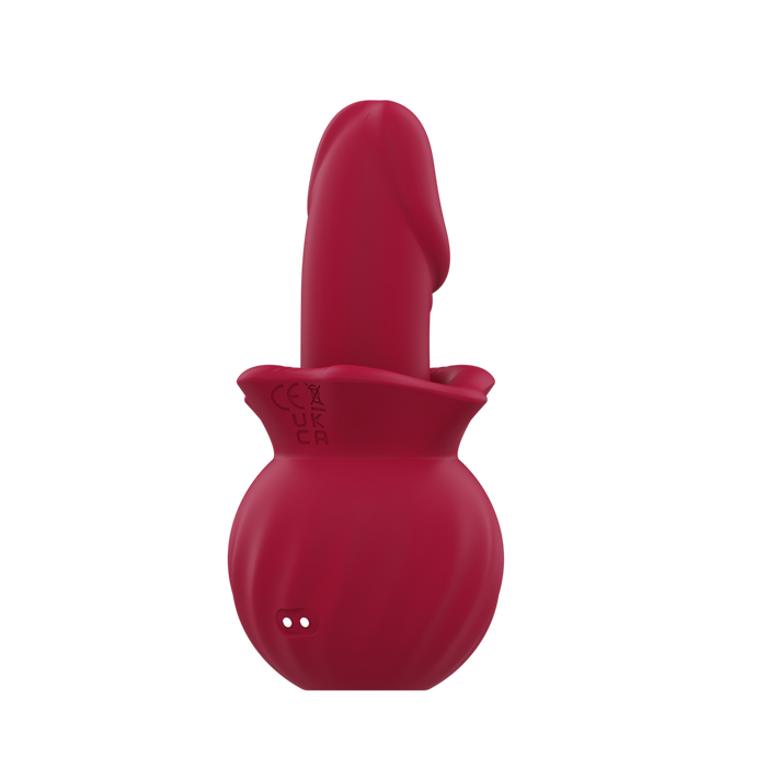 Rose Kiss Flapping Dildo Vibrator