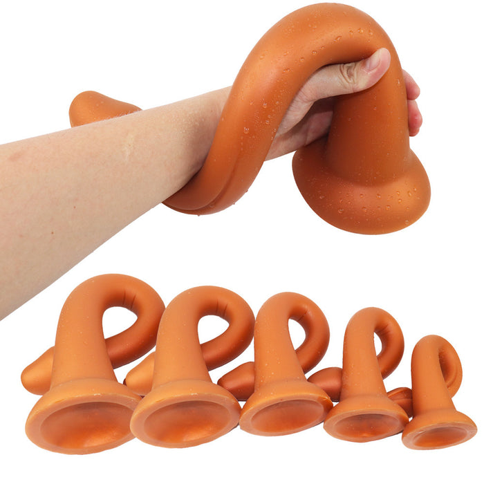 Silicone large whale whip anal plug tail simulation dildo