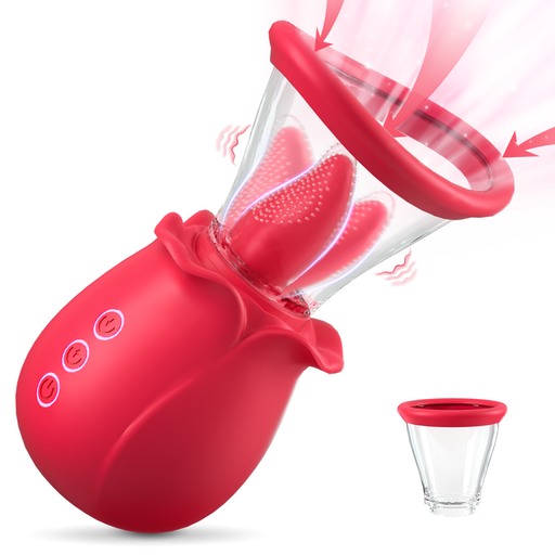 Upgrade Licking And Sucking Rose Clitoral Vibrator