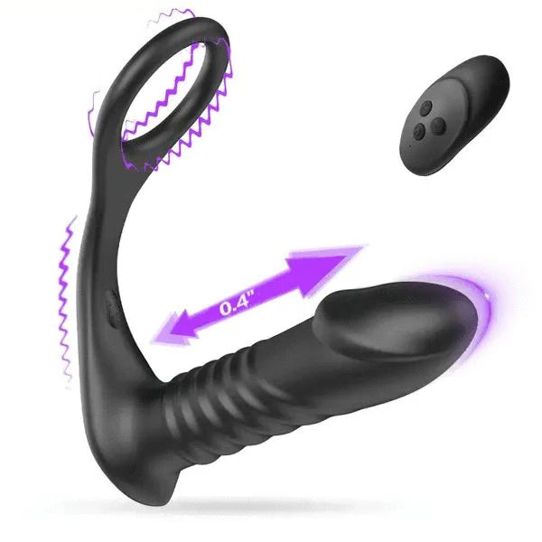 Silicone Remote Control Cock Ring Anal Vibrator | DOPAMINE