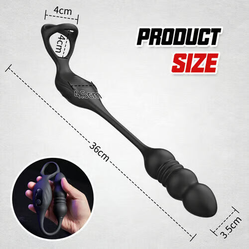 Mike 9 Waterproof Insertion Vibration Wearable Prostate Massager with Cock Ring | DOPAMINE