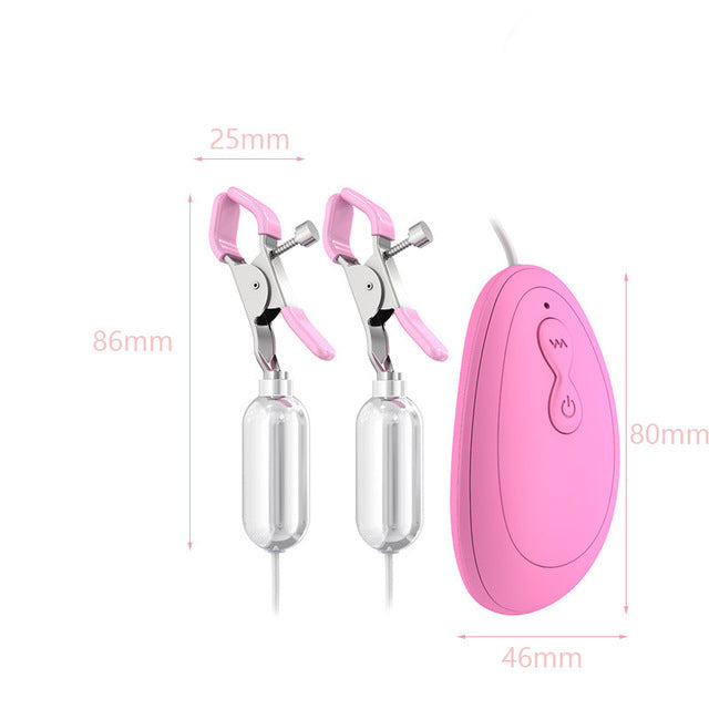 Strong stimulation nipple clamp vibrator female toys